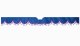 Adatto per Scania*: S (2016-...) Bordo parabrezza scamosciato con pompon - con ritaglio Sensore parabrezza lilla a forma di onda blu scuro