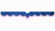 Suitable for Scania*: S (2016-...) Suede look Windscreen border with bobble - with cut-out Windscreen fitting sensor pink V-Form dark blue