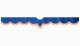 Suitable for Scania*: S (2016-...) Suede look Windscreen border with bobble - with cut-out Windscreen fitting sensor orange V-Form dark blue
