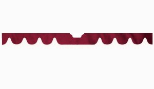 Suitable for Scania*: S (2016-...) Suede look Windscreen border with bobble - with cut-out Windscreen fitting sensor white wave form bordeaux