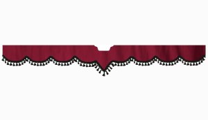 Suitable for Scania*: S (2016-...) Suede look Windscreen border with bobble - with cut-out Windscreen fitting sensor black V-Form bordeaux