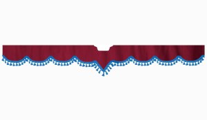 Suitable for Scania*: S (2016-...) Suede look Windscreen border with bobble - with cut-out Windscreen fitting sensor blue V-Form bordeaux