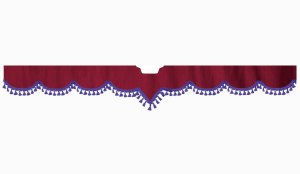 Suitable for Scania*: S (2016-...) Suede look Windscreen border with bobble - with cut-out Windscreen fitting sensor lilac V-Form bordeaux