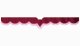 Suitable for Scania*: S (2016-...) Suede look Windscreen border with bobble - with cut-out Windscreen fitting sensor pink V-Form bordeaux