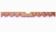 Suitable for Scania*: S (2016-...) Suede look Windscreen border with bobble - with cut-out Windscreen fitting sensor pink wave form caramel