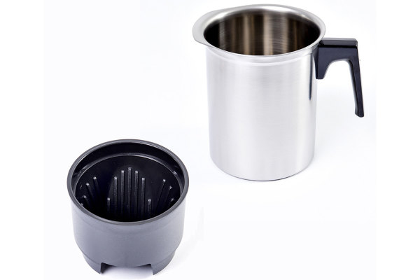 Roestvrijstalen kan - reserve kan met filterelement voor de KIRK koffiemachine