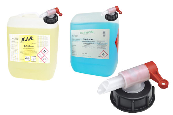 SONAX avtappningskran för plastbehållare - praktiskt doseringshjälpmedel
