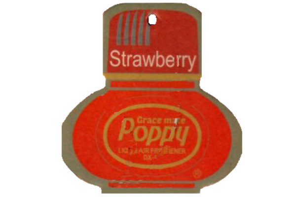Original Poppy luftfräschare - luftfräschare i papper - för upphängning - jordgubbe