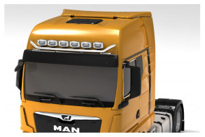 Geschikt voor MAN*: TGX EURO6 (2020-...) - GX cabine - Visor Bar - met 6 aangelaste lipjes - zonder LEDs