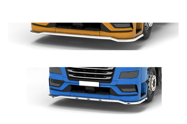 Passend für MAN*: TGX EURO6 (2020-...) - GX I GM - Fahrerhaus - Unterfahrschutzrohr - 1-teilig - wahlweise mit LED Leuchten - TÜV-Teilegutachten