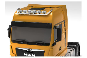 Suitable for MAN*: TGX EURO6 (2020-...) - GX cab - WIDE headlight bracket - with 6 clamps - optionally with LEDs