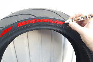 Penna per pneumatici Tire Penz, vernice per pneumatici, 10ml rosso fuoco