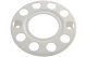 Truck wheel bolt cover ring - open inside - 10 holes - stainless steel - 22,5 inch rim - powder coated - colour white