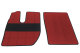 Passar för IVECO*: S-Way (2019-...) golvmattor - ClassicLine läderimitation - röd utan logotyp