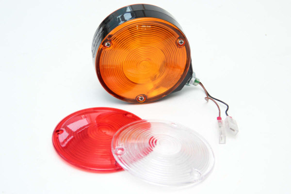 Hella-blinkers för sidomontering (spansk spegellampa) set inkl. extra linser (vit/röd)