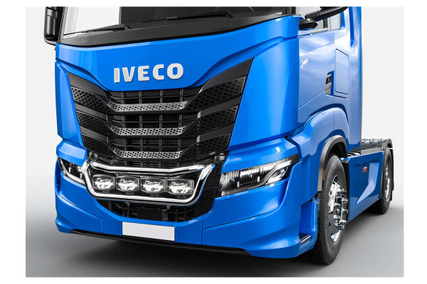 Suitable for IVECO*: S-Way (2019-...) - stainless steel front bar I lower headlight bracket TAILOR - without LED´s