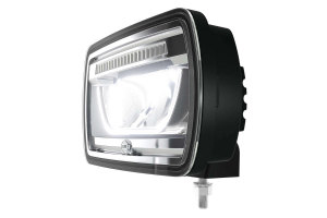 HELLA Jumbo LED - Fernscheinwerfer + LED-Positionslicht - Multivoltage 12/24 V - Geh&auml;usefarbe schwarz - REF: 25