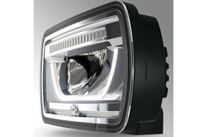 HELLA Jumbo LED - Fernscheinwerfer + LED-Positionslicht - Multivoltage 12/24 V - Geh&auml;usefarbe schwarz - REF: 25