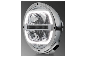 HELLA Luminator LED helljusstr&aring;lkastare + LED-positionsljus - Multisp&auml;nning 12/24 V REF 50 Chrome