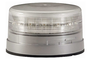 HELLA Blitzkennleuchte - K-LED FO-LED - Leuchtfarbe gelb - Lichtscheibenfarbe transparent - 1 Blitzfunktion - flach (Montage am B&uuml;gel zzgl. Befestigungsplatte)
