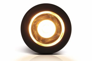 LED-sidomarkeringslampa rund 12-36V orange