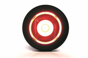 LED-körriktningsvisare rund 12-36V röd