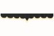 Rand van truckschijf in suède-look met rand van imitatieleer, dubbele afwerking antraciet-zwart beige* V-vorm 23 cm