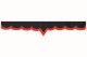 Suedélook lastbil vindruta kant med konstläderkant, dubbel finish antracit-svart röd* V-form 23 cm