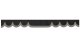 Fönsterbård med läderimitation för lastbil i mockalook, dubbelfärgad antracit-svart-grå vågform 23 cm