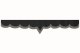 Rand van truckschijf in suède-look met rand van imitatieleer, dubbele afwerking antraciet-zwart Grijs V-vorm 23 cm