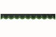 Wildlederoptik Lkw Scheibenbordüre mit Kunstlederkante, doppelt verarbeitet anthrazit-schwarz grün Bogenform 23 cm