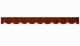 Skivbård i mockalook med kant i läderimitation, dubbelfärgad mörkbrun röd* böjd form 23 cm