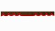 Wildlederoptik Lkw Scheibenbordüre mit Kunstlederkante, doppelt verarbeitet dunkelbraun rot* Wellenform 23 cm