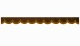 Rand van truckschijf in suède-look met rand van imitatieleer, dubbele afwerking donkerbruin karamel Boogvorm 23 cm