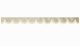 Disco in similpelle scamosciata con bordo in similpelle, doppia lavorazione beige beige* Forma a fiocco 23 cm