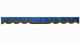 Rand van truckschijf in suède-look met rand van imitatieleer, dubbele afwerking donkerblauw bruin* Golfvorm 23 cm