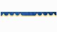 Bordo a disco in camoscio con bordo in similpelle, doppia lavorazione blu scuro beige* Forma a onda 23 cm