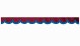Skivbård i mockalook med kant i konstläder, dubbelfärgad bordeauxblå* Bågform 23 cm