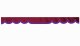 Rand van truckschijf in suède-look met rand van imitatieleer, dubbele afwerking bordeaux lila Golfvorm 23 cm
