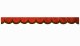 Wildlederoptik Lkw Scheibenbordüre mit Kunstlederkante, doppelt verarbeitet rot braun* Bogenform 23 cm