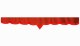 Wildlederoptik Lkw Scheibenbordüre mit Kunstlederkante, doppelt verarbeitet rot rot* V-Form 23 cm