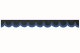 Rand van truckschijf in suède-look met rand van imitatieleer, dubbele afwerking antraciet-zwart blauw* Boogvorm 18 cm