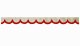 Disco in camoscio con bordo in similpelle, doppia finitura beige rosso* forma curva 18 cm
