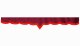 Rand van truckschijf in suède-look met rand van imitatieleer, dubbele afwerking bordeaux rood* V-vorm 18 cm