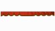 Rand van truckschijf in suède-look met rand van imitatieleer, dubbele afwerking Rood bruin* Golfvorm 18 cm