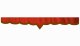 Wildlederoptik Lkw Scheibenbordüre mit Kunstlederkante, doppelt verarbeitet rot braun* V-Form 18 cm
