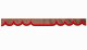 Disco in simil-camoscio con bordo in simil-pelle, doppia finitura rosso grizzly* Forma a onda 18 cm