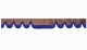 Skivbård med fransar i mockalook, dubbelfärgad grizzlyblå vågform 23 cm