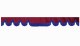Skivbård med fransar, mockaeffekt, dubbelarbetad, bordeauxblå vågform 23 cm