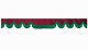 suedelook truck pane border with fringes, Double processed  bordeaux green Wave form 23 cm